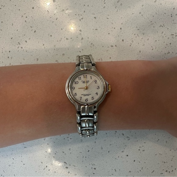 Timex Carriage Indiglo Water Resistant Silver Watch with White Face - Picture 1 of 6